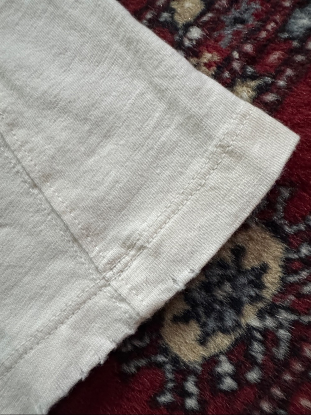 NWT Aerie Maine Oversized Boyfriend T-Shirt - Cream with Dusty Rose Print Med - Picture 9 of 11